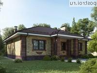 Y-133-1P проект одноэтажного дома из газобетона размером 15 на 11