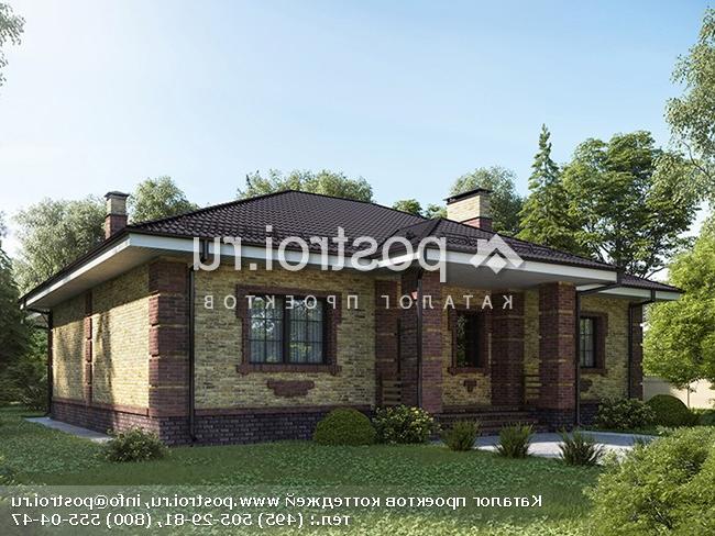 Y-133-1P проект одноэтажного дома из газобетона размером 15 на 11