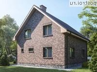 Y-137-1P проект двухэтажного дома из газобетона с гаражом размером 10 на 10