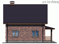 Y-137-1P проект двухэтажного дома из газобетона с гаражом размером 10 на 10 - вид справа Y-137-1P проект двухэтажного дома из газобетона с гаражом размером 10 на 10 - вид справа