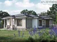 Y-147-1P проект одноэтажного дома из газобетона размером 18 на 16