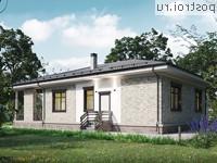 Y-147-1P проект одноэтажного дома из газобетона размером 18 на 16