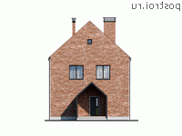 Y-148-1P проект двухэтажного дома из газобетона размером 8 на 12 - вид спереди Y-148-1P проект двухэтажного дома из газобетона размером 8 на 12 - вид спереди