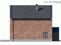 Y-148-1P проект двухэтажного дома из газобетона размером 8 на 12 - вид справа Y-148-1P проект двухэтажного дома из газобетона размером 8 на 12 - вид справа