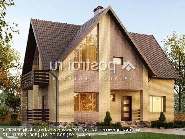 Y-150-2P проект двухэтажного коттеджа из пеноблоков размером 13 на 11