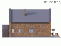 Y-151-1P проект двухэтажного коттеджа из пеноблоков размером 8 на 12 - вид слева Y-151-1P проект двухэтажного коттеджа из пеноблоков размером 8 на 12 - вид слева