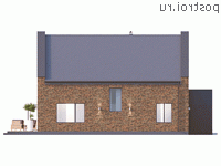 Y-151-1P проект двухэтажного коттеджа из пеноблоков размером 8 на 12 - вид справа Y-151-1P проект двухэтажного коттеджа из пеноблоков размером 8 на 12 - вид справа