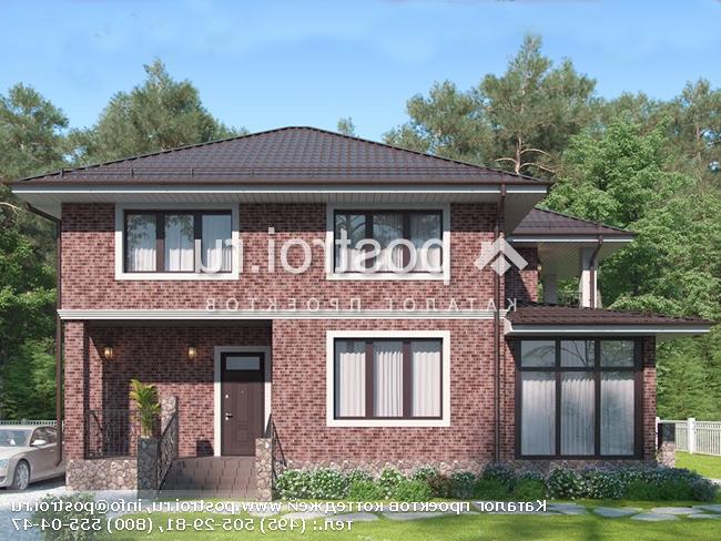 Y-153-1P проект двухэтажного коттеджа из пеноблоков размером 13 на 10