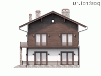 Y-177-1P проект двухэтажного дома из пеноблоков размером 17 на 9 - вид слева Y-177-1P проект двухэтажного дома из пеноблоков размером 17 на 9 - вид слева