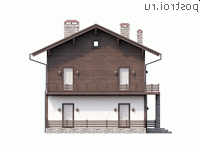 Y-177-1P проект двухэтажного дома из пеноблоков размером 17 на 9 - вид справа Y-177-1P проект двухэтажного дома из пеноблоков размером 17 на 9 - вид справа