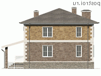 Y-180-1P проект двухэтажного дома из пеноблоков размером 14 на 11 - вид слева Y-180-1P проект двухэтажного дома из пеноблоков размером 14 на 11 - вид слева