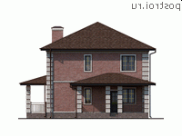 Y-188-1P проект двухэтажного дома из пеноблоков размером 15 на 12 - вид слева Y-188-1P проект двухэтажного дома из пеноблоков размером 15 на 12 - вид слева