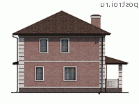 Y-188-1P проект двухэтажного дома из пеноблоков размером 15 на 12 - вид справа Y-188-1P проект двухэтажного дома из пеноблоков размером 15 на 12 - вид справа