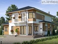 Y-204-1P проект двухэтажного дома из пенобетона размером 11 на 17