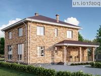 Y-218-1P проект двухэтажного дома из пенобетона размером 17 на 14