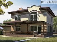 Y-220-1P проект двухэтажного дома из пенобетона с гаражом размером 16 на 11