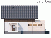 Y-224-1P проект двухэтажного коттеджа из газобетона размером 15 на 15 - вид спереди