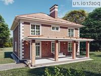 Y-229-1P проект двухэтажного коттеджа из газобетона размером 13 на 12