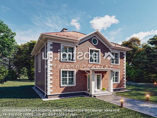 Y-229-1P проект двухэтажного коттеджа из газобетона размером 13 на 12