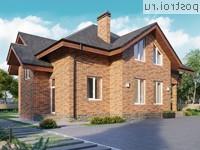 Y-230-1P проект двухэтажного коттеджа из газобетона размером 13 на 13