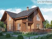 Y-230-1P проект двухэтажного коттеджа из газобетона размером 13 на 13