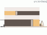 Y-233-1P проект двухэтажного дома из газобетона с гаражом размером 12 на 12 - вид слева Y-233-1P проект двухэтажного дома из газобетона с гаражом размером 12 на 12 - вид слева