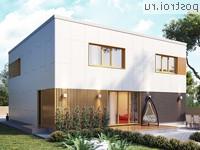 Y-233-1P проект двухэтажного дома из газобетона с гаражом размером 12 на 12