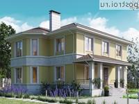 Y-252-1P проект двухэтажного коттеджа из пеноблоков размером 14 на 18