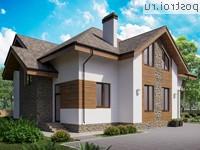 Y-263-1P проект двухэтажного дома из пеноблоков размером 16 на 14