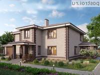 Y-273-1P проект двухэтажного дома из пеноблоков с гаражом размером 22 на 20