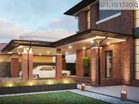 Y-350-1P проект двухэтажного дома из пенобетона с цоколем размером 16 на 25