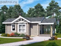 N-033-1D проект одноэтажной деревянной бани из бревна размером 5 на 11 