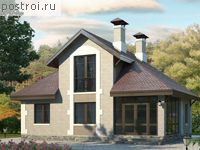 N-084-1P проект двухэтажного дома из пеноблока размером 10 на 11 