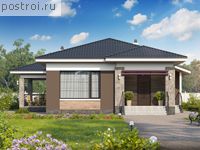 N-146-1P проект одноэтажного дома из газобетона размером 18 на 13 