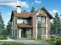 N-174-1K проект двухэтажного дома из кирпича размером 15 на 9 