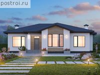 N-183-2P проект одноэтажного дома из пеноблоков размером 17 на 15 