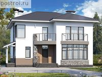 N-189-1P проект двухэтажного дома из пеноблоков размером 14 на 13 