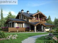 N-204-1K проект одноэтажного дома из кирпича с мансардой и гаражом размером 15 на 15 