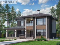 N-231-1P проект двухэтажного дома из газобетона размером 15 на 13 