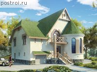 N-239-1P проект двухэтажного дома из газобетона с гаражом размером 12 на 12