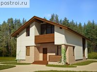 O-143-1K проект двухэтажного дома из кирпича размером 12 на 8 