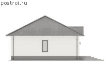 P-081-1P проект дома из пеноблока размером 9 на 13 - вид слева