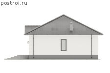 P-081-1P проект дома из пеноблока размером 9 на 13 - вид справа