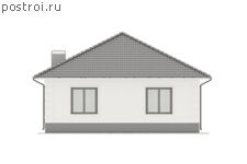P-081-1P проект дома из пеноблока размером 9 на 13 - вид сзади