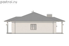 P-101-2P проект коттеджа из пенобетона размером 15 на 17 - вид слева P-101-2P проект коттеджа из пенобетона размером 15 на 17 - вид слева