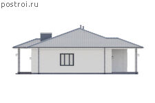 P-101-2P проект коттеджа из пенобетона размером 15 на 17 - вид справа P-101-2P проект коттеджа из пенобетона размером 15 на 17 - вид справа