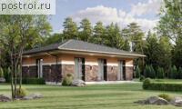 P-106-1P проект коттеджа из пенобетона размером 13 на 12