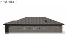 P-136-1P проект дома из газобетона с гаражом размером 14 на 21 - вид слева P-136-1P проект дома из газобетона с гаражом размером 14 на 21 - вид слева