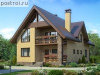 P-170-1K проект двухэтажного дома из кирпича размером 9 на 14 