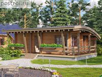 Q-041-1D проект одноэтажной деревянной бани из бревна размером 9 на 6 